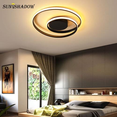 Modern Chandeliers LED Lamp For Living Room Bedroom Study Room Lustres White Black surface mounted Chandelier Lighting Lamp Deco
