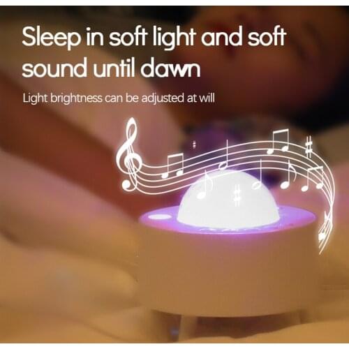 2021 New Star Projector Galaxy LED Star Night Light Lamp Music Starry Water Wave Galaxy Projector Light Sound-Activated Light