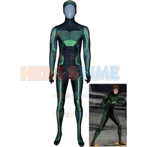 New Geo Force Cosplay Costume Costume 3D Print Spandex Superhero jumpsuit Custom made Free shipping