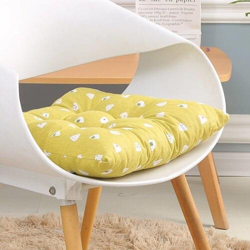 Little Heart Decor Chair Cushion Cotton Linen Seat Pad For Office Study Chair Pillow Thicken Geometric Sofa Almofada Cushions