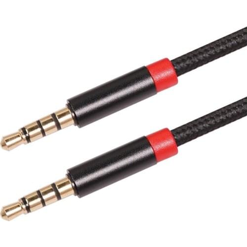 Full Copper Four-Level Plug Microphone 3.5mm Male-to-Male Audio Cable Supports Mobile Phone Sound Card