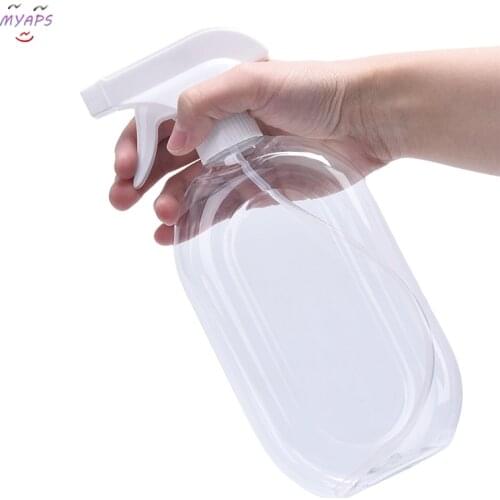 Portable Travel Bathroom 500ml Empty Pump Soap Dispenser Transparent Spray Bottle Plastic Hand Pressure Spray Kettle Sprayer