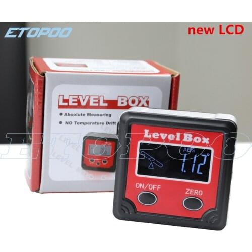 Precision digital protractor inclinometer Level box digital angle finder Bevel Box with magnet base Tilt Direction Indicator