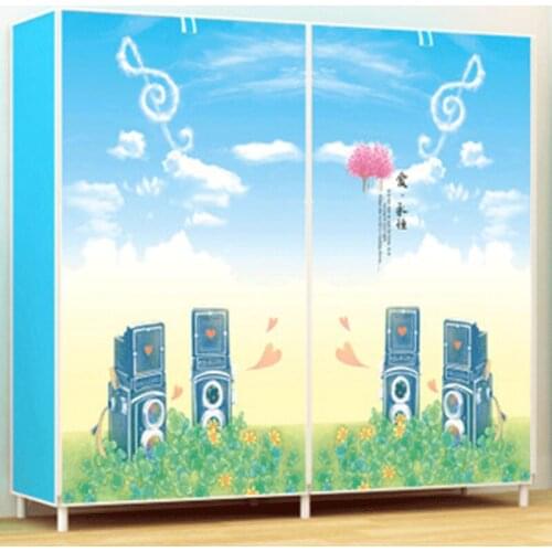 Creative Cartoon Dustproof Shoe Cabinet Double Row Large Capacity Storage Shoes Rack DIY Combination Shoe Organizer Shelf