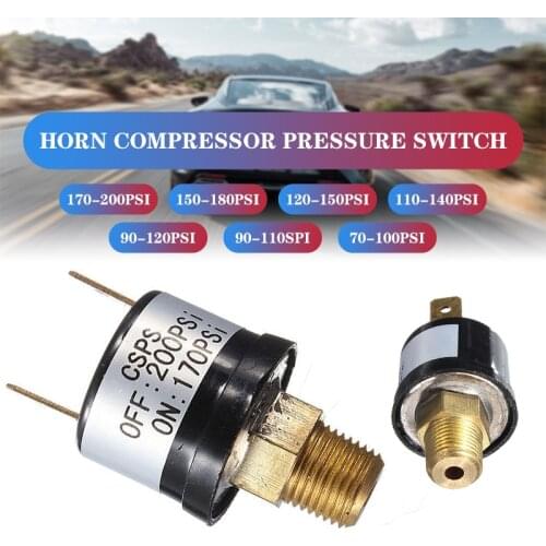 12V 3.5A Rated 70-200 Psi Train Car Horn Pressure Switch Valves Switch Air Compressor Pressure Control Switch Valve Heavy Duty
