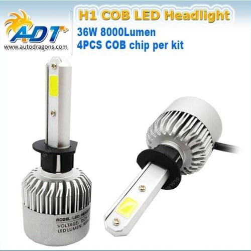 S2 H3 LED Headlight COB 12V 72W 8000LM 6500K 4PCS Brid-gelux-COB lamp waterproof All-in-one design