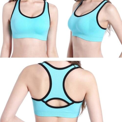 SAYFUT Womens Sport Bras Push Up Sports Top Fitness Shake proof Bra Gym Running Padded Bras Athletic Vest Sportswear Underwear