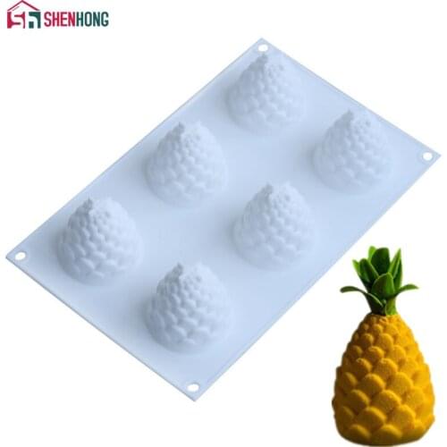SHENHONG Pop Lemon Apple Pear Cherry Art Cake Mould 3D Silicone Decoration Mold Formy Baking Pastry Silikonowe Moule Mousse