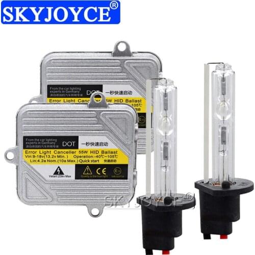 SKYJOYCE 55W H7 Xenon HID Conversion Kit 12V HID Lamp Bulbs Car Headlight Ballast H1 H3 H11 9005 9006 3000K 4300K 6000K 8000K