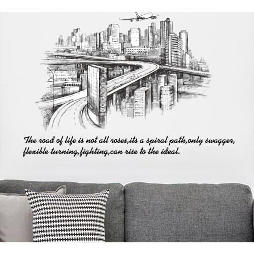 Modern City Traffic Wall Stickers Europe Style Living Room Bedroom Background Home Decoration Art Decals Wallpaper Decor Murals
