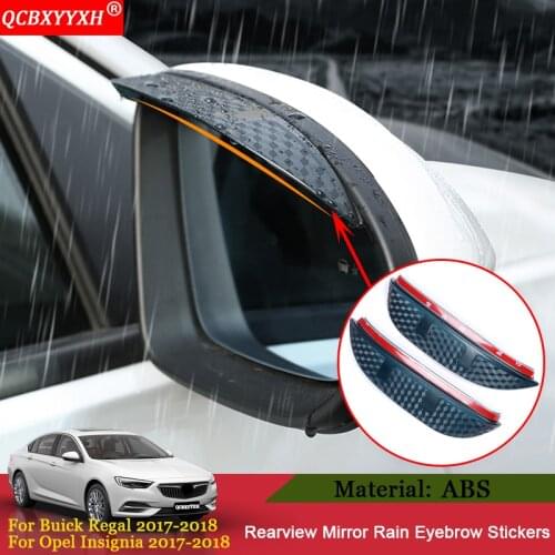 QCBXYYXH Car Styling Carbon rearview mirror rain eyebrow Rainproof Stickers Protector For Buick Regal Opel Insignia 2017 2018