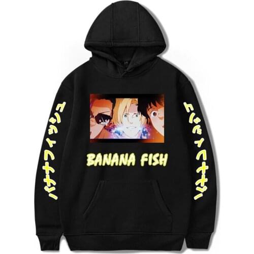Anime Banana Fish Men/Women Hoodie Ash Lynx Printed Harajuku Hooded Unisex Sweatshirt Pullover Fashion Streetwear Clothes Coat