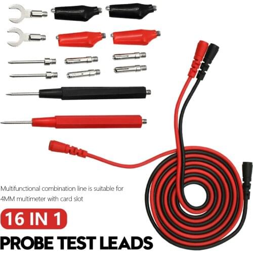 Universal 20A 1000V Probe Test Leads Pin for Digital Multimeter Needle Tip Multi Meter Tester Lead Probe Wire Pen Cable