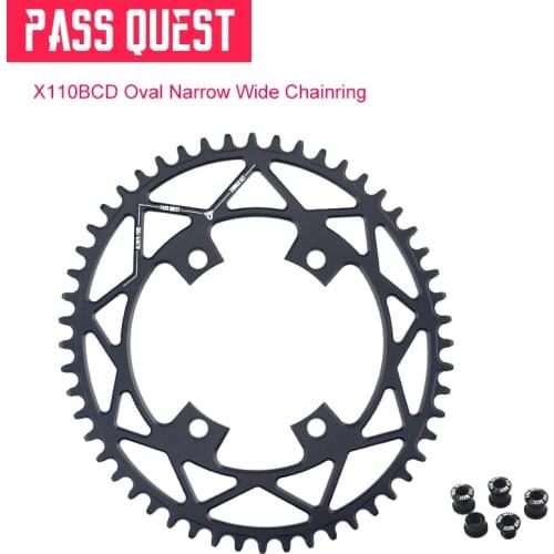 PQ Bicycle Oval Link 110BCD 4 Claw Crank Narrow Wide MTB Mountain Road Bike Crank Gear For SHIMANO R2000 R3000 4700 5800 6800