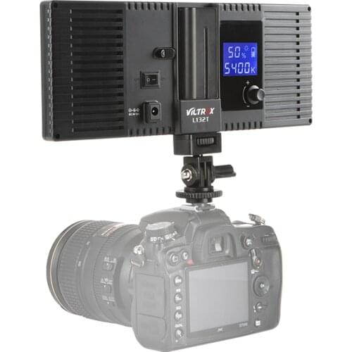 Viltrox L132B Camera LED Light Ultra Thin LCD Display Dimmable Studio Lamp for DSLR Camera DV Camcorder
