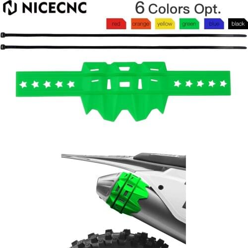 NICECNC Motorcycle Exhaust Pipe Protector Shield Cover For Kawasaki KX 85 125 250 350 450 500 250F 450F KLX 250R 300R 400R