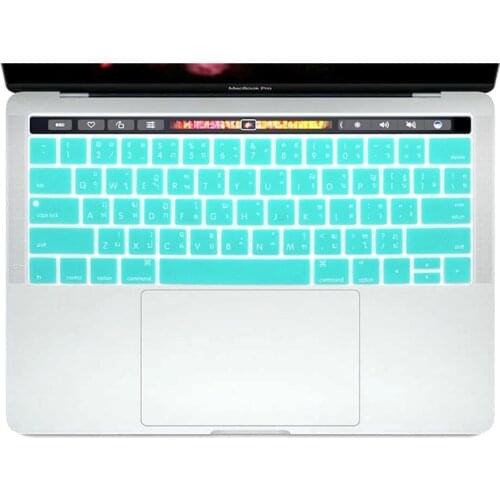 Thailand Thai Language Keyboard Skin Silicone Cover Protector For Macbook Pro 13 15 with Touch bar Model A1706 A1707
