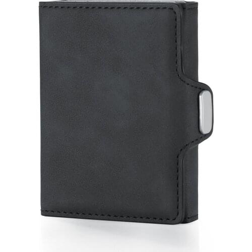 Aaby 2021 PU Leather Card Holder With Hasp Shield RFID And NFC Signals Woman Wallet For Protect Your Imformation