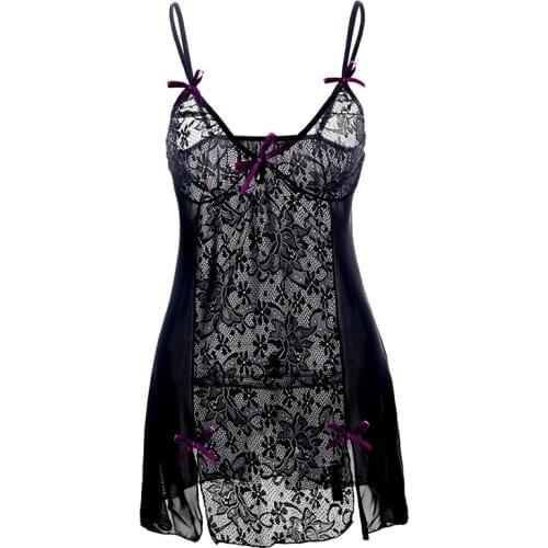 Women Sleeveless Bow Fashion Pajamas Set Women Sexy Translucent Pajamas Pajamas Temptation