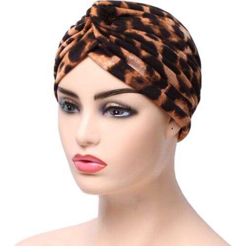 Women Print Fabric Cotton Turban Twist Knot Turbante Chemotherapy Cap