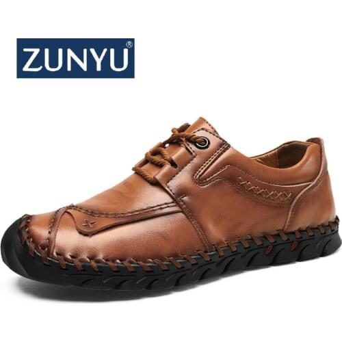 ZUNYU New Mens Leather Casual Shoes Moccasins Men Loafers Spring Fashion Sneakers Male Boat Shoes Suede Krasovki Size 38-48