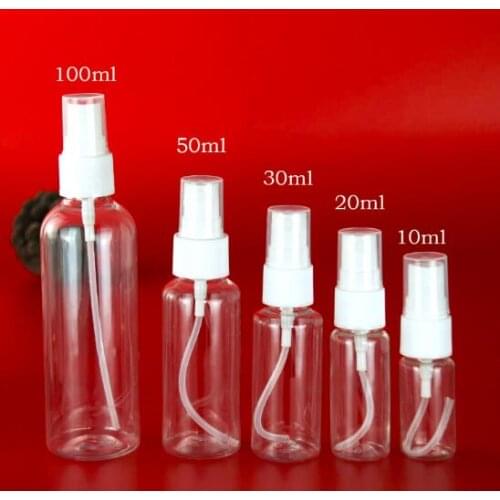 1pcs Fine Mist Plastic PET Spray Bottle Travel Cosmetic Bottles Set Makeup Liquid Container Refillable Perfume Atomizer
