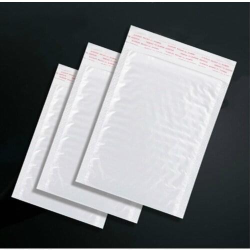 13*17cm White Paper Envelopes Wedding Party Invitation Greeting Cards Paper Gift bag Pearl Film Bubble Envelope Mailing Bags 50X