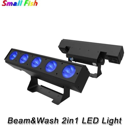 2Pcs/Lot 5X15W 4IN1 Non-Waterproof Stage Light Wall Washer Lamp DMX RGBW 4 Colors Bar Beam Lights For Dj Disco Nightclubs
