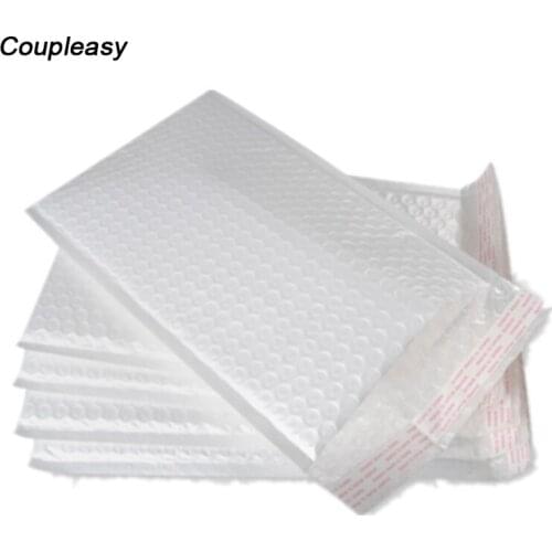 30Pcs 8 sizes Pearl White Poly Mailers Waterproof Courier Packaging Bag Padded Shipping Mailing Bag With Bubble Plastic Envelope