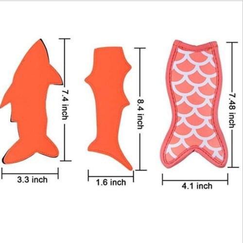 50pcs Popsicle Set Reusable Portable Functional Shark Creative Popsicle Ice Bag Ice Sleeves Freezer Holders for Ice Popsicle