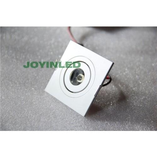 85-265V 1W 3W White square Aluminum led celing light for home mini recessed led downlight