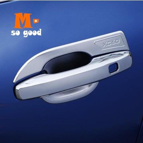 ABS Chrome Auto Exterior Moulding Accessories Styling Sticker 2018 2019 For Volvo XC60 Car Door Protector Handle Bowl Cover Trim