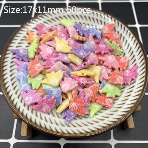 50pcs 17x11mm Acrylic Beads Earrings Necklace Accessories Beads For Jewelry Making DIY Jewelry Necklace Accessories#16