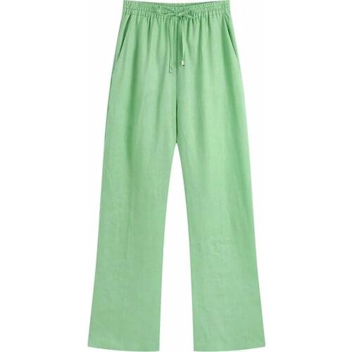 Женские льняные брюки Aonibeier China At AliExpress