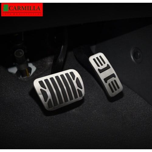 Carmilla Car Pedals for JAGUAR XJL 2009 - 2016 Gas Brake Pedal Protection Cover Stainless Steel Replacement Parts