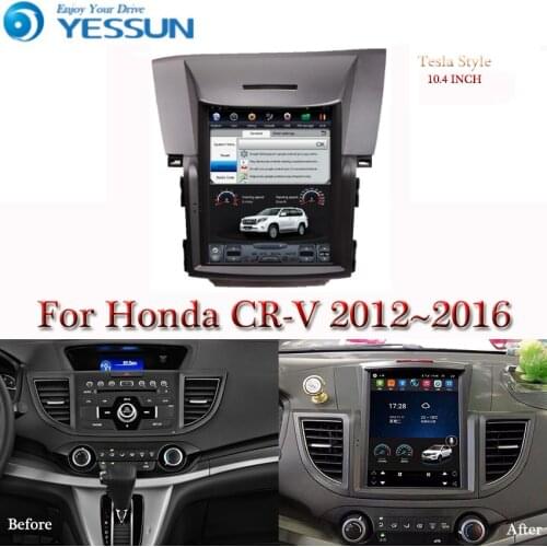 Tesla screen For Honda CRV CR-V 2012 2013 2014 2015 2016 Car Android Multimedia Player 10.4 inch Car Radio stereo Audio GPS