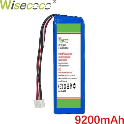 WISECOCO 9200mAh GSP1029102A Battery For J BL Charge 3 2016 Version High Quality New +Tracking Number