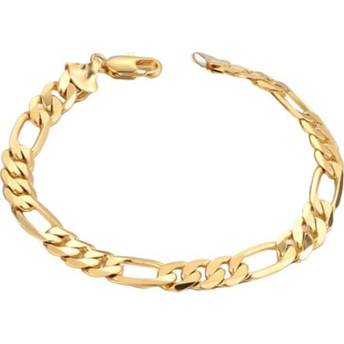 Simple Square Buckle Sideways Chain Bangle Bracelet Men Jewelry Birthday Gift New Chic Vintage