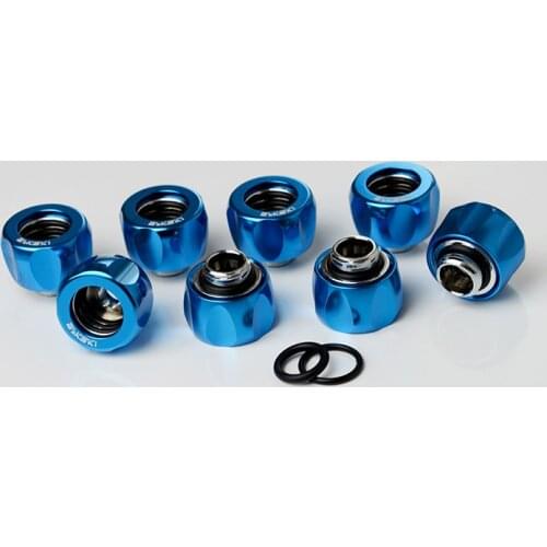 Bykski water cooling 8pcs/lot OD14mm Hard Tube Fitting Hand Compression Fitting G1/4 Accesspries Fitting use for PMMA/PETG Tube