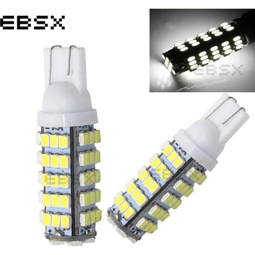 EBSX 10Pcs T10 Led 1206 68 SMD LED Light Bulb W5w 194 168 Super White Auto Lighting Signal Light Wedge Light Bulb 12V Car Light