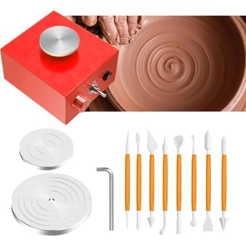 Electric Mini Pottery Wheel Machine Pottery Machine Pottery Wheel with Pottery Wheel Turntable DIY Clay Tool DIY