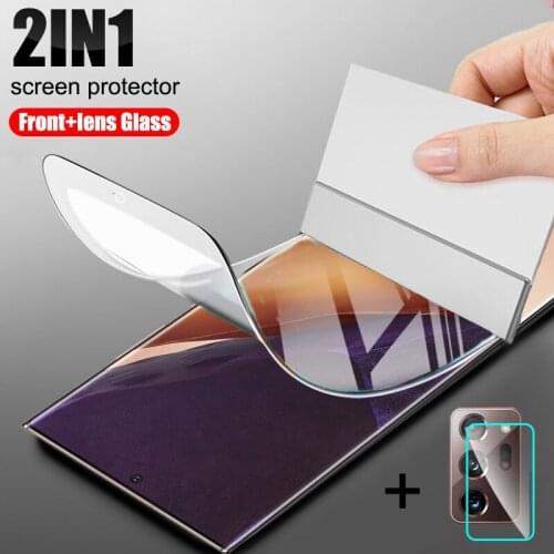 2in1 Hydrogel Film for Samsung Galaxy Note 20 Ultra Note20 Camera Lens Screen Protector for Samsung Note 20 Ultra film glass
