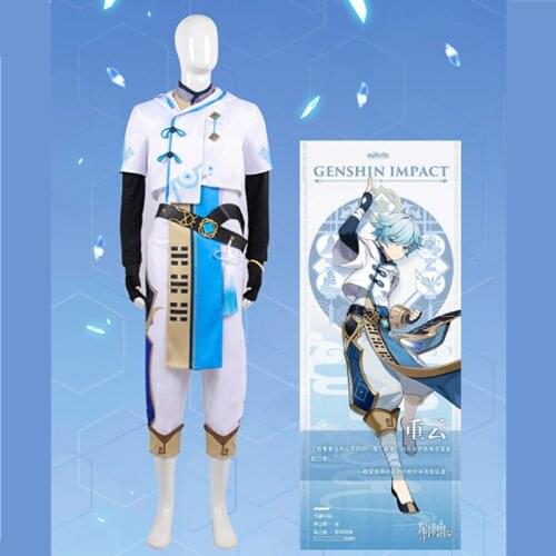 Game Genshin Impact Chongyun cos performance costume Halloween carnival party Cosplay full set of costume accessories