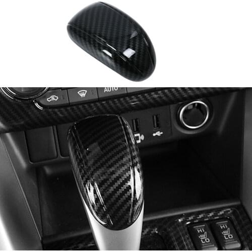 Fit For Mitsubishi Eclipse Cross 2018 2019 2020 Carbon Fiber Gear Shift Knob Shifter Frame Cover Trim Protector Accessories