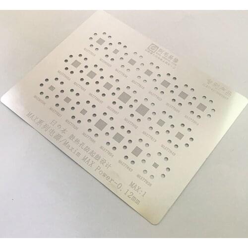 MAX77833 98925 77838 77804K 77888 77686 77854 8997 98506 77819 Power IC BGA Stencil Reball Pins Solder Heat Template Amaoe MAX1