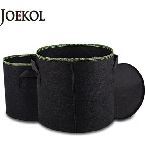 2Pcs Grow Bag Black Multi Size Fabric Nursery Pot Plant Pouch Root Container Vegetables Flower Planter DIY Potato Gardening