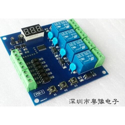 Multi Channel Programmable Signal Trigger Delay Relay Module Four Way Switch Control PLC Circuit Board 24 V
