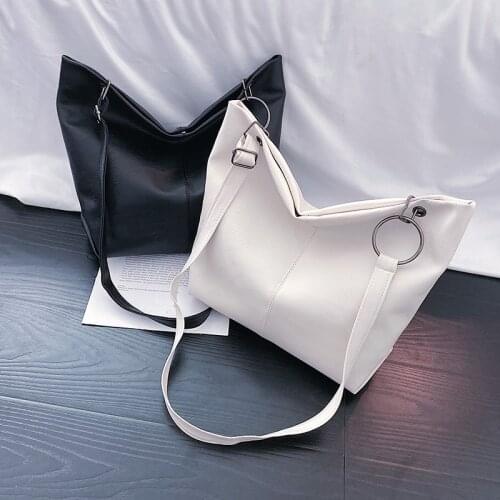 Fashion Women Shoulder Bag High Quality PU Leather Female Brand Totes High Capacity White Crossbody Bag For Women Handbag