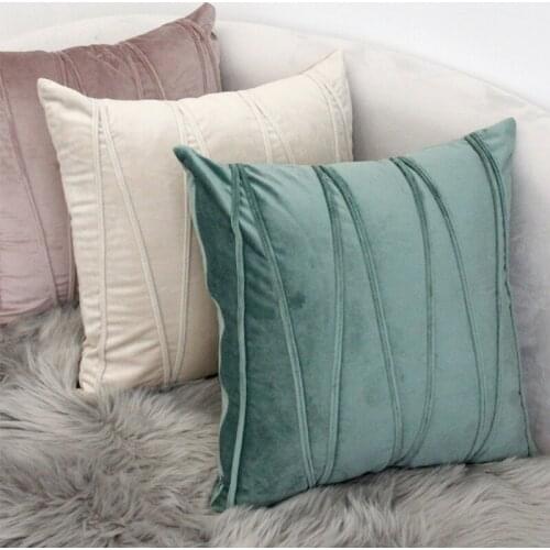 Soft velvet cushion covers Solid cushions Cover space Decorative cushions With balls For sofa bed Car home Throw pillows