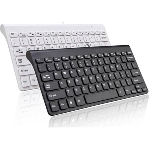 New Portable Keyboard USB 2.0 Ultra-thin Mini 78-key Wired Keyboard For PC Desktop Laptops Supports Fast Shipping
